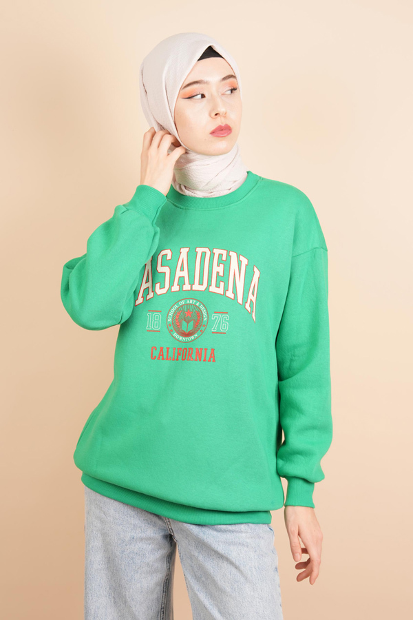 Kadın Sweat 3 İp Sweat Pasadena Yeşil - 4